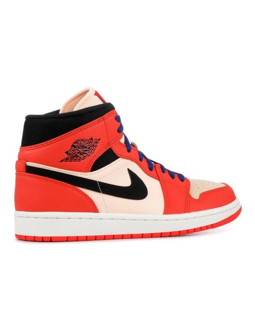 Nike Leather Air Jordan 1 Mid Se in Orange for Men - Save 87% - Lyst