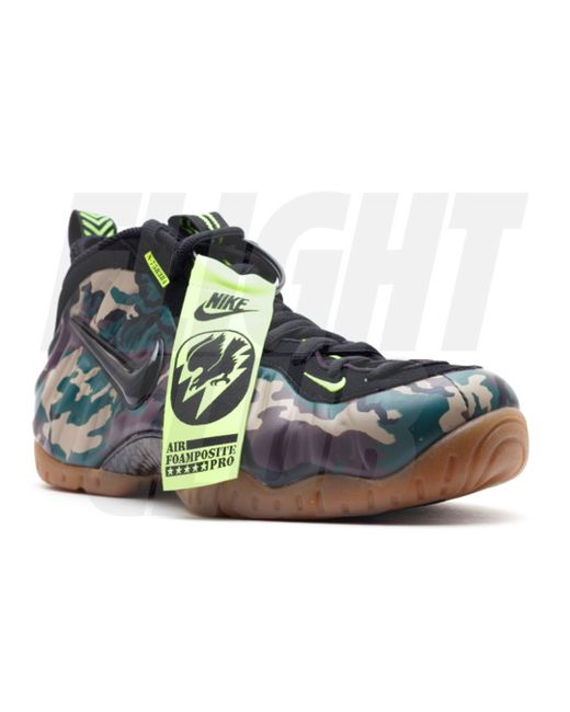 air foamposite pro prm le green camo