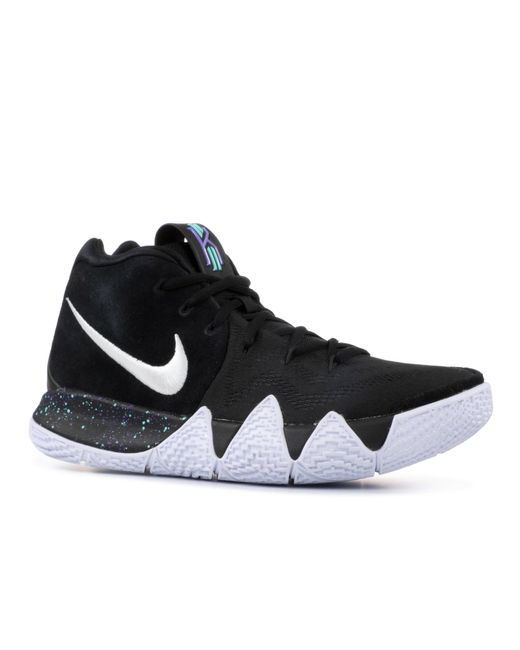 white and black kyrie 4