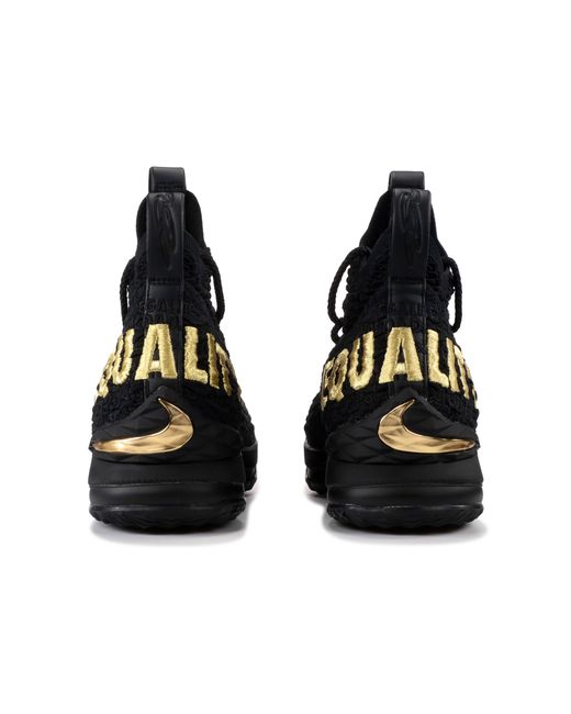 lebron 15 black and gold equality