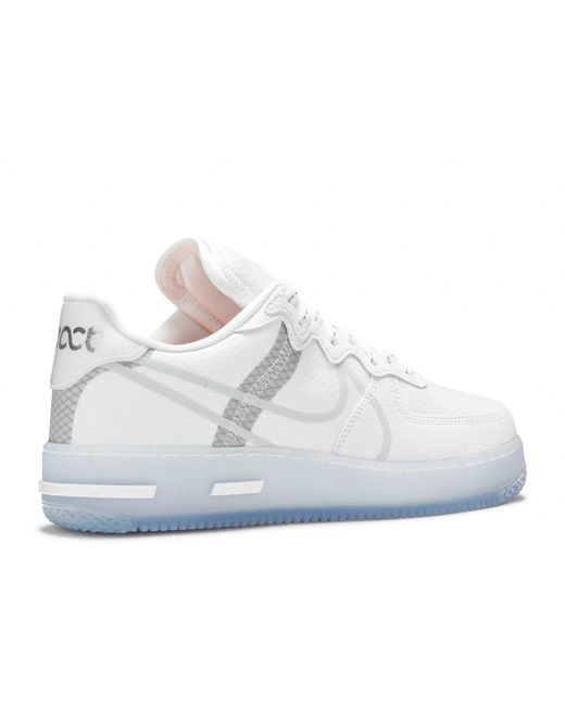 nike air force 1 react white ice mens