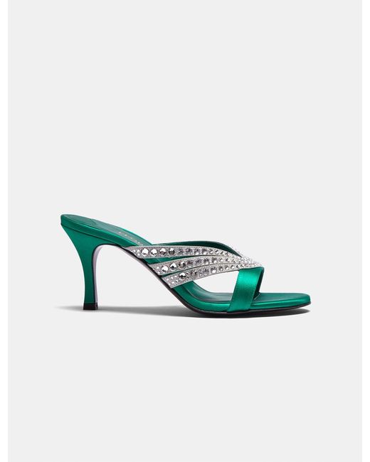 Florrie London Green Roro Mule 75