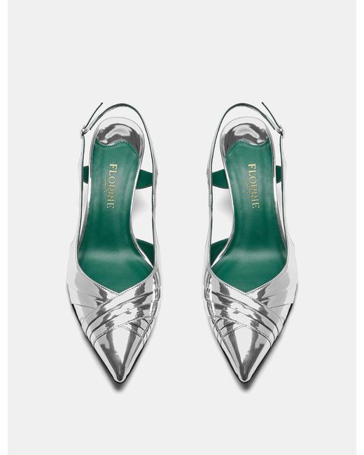 Florrie London White Maude Slingback 50