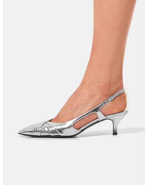 Florrie London White Maude Slingback 50