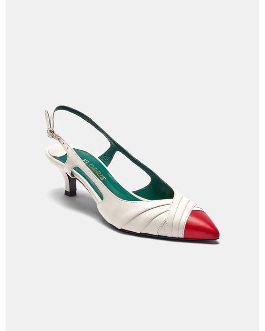 Florrie London White Maude Slingback 50