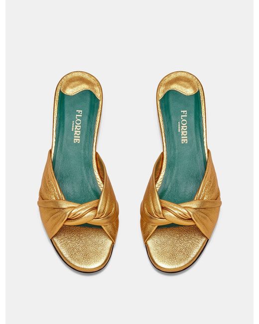 Florrie London Metallic Emma Flat 15
