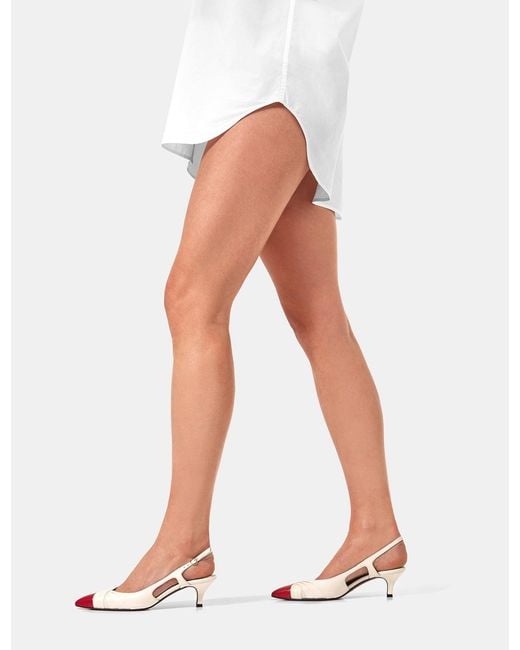 Florrie London White Maude Slingback 50