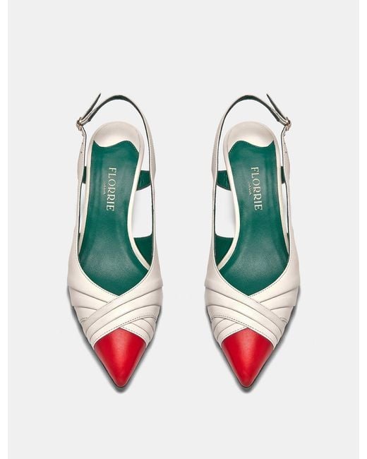 Florrie London White Maude Slingback 50