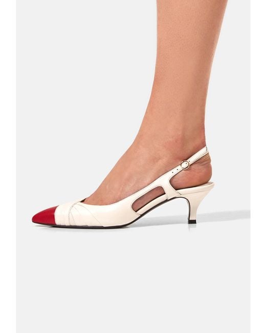 Florrie London White Maude Slingback 50