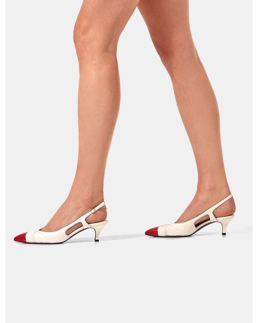 Florrie London White Maude Slingback 50