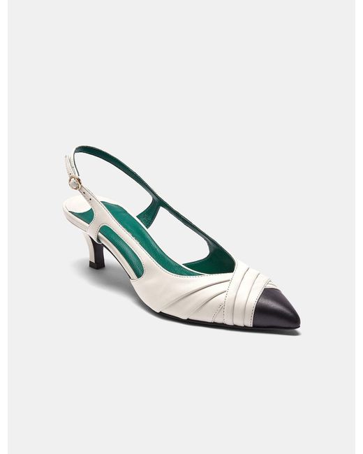 Florrie London White Maude Slingback 50