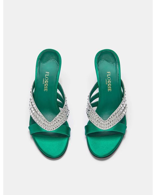 Florrie London Green Roro Mule 75