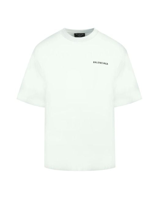Balenciaga Bold Logo Oversize White T-shirt for Men | Lyst