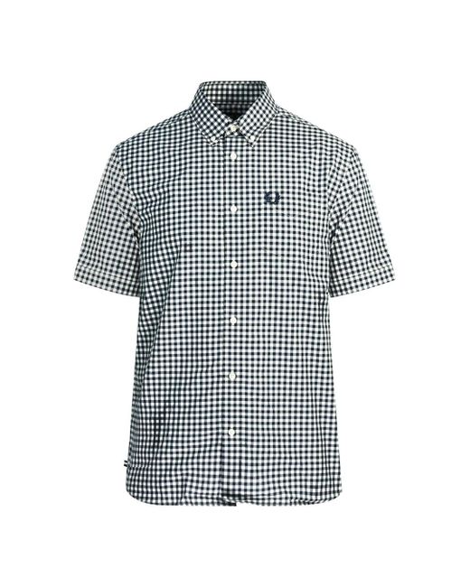 Fred Perry Gingham Blue Casual Shirt for Men | Lyst
