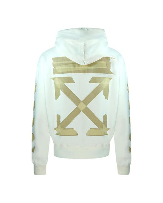 Virgil Abloh Tape Logo White Hoodie 