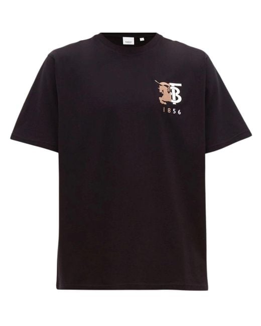 Burberry 1856 Logo Black T-shirt for Men | Lyst