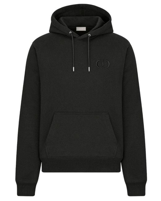 Dior Christian 'cd Icon' Hooded Sweatshirt Black for Men | Lyst UK