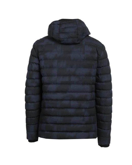 Moose Knuckles Fullcrest 3 Navy Blue Box Plaid Down Jacket for Men