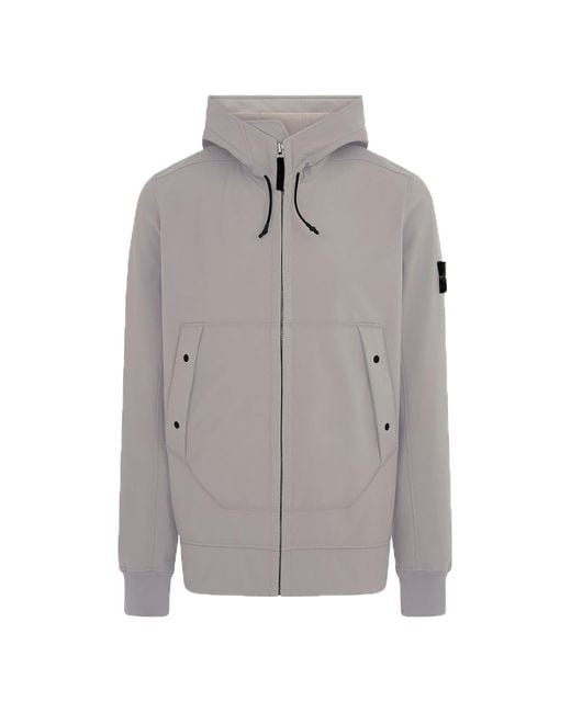 stone island soft shell grey