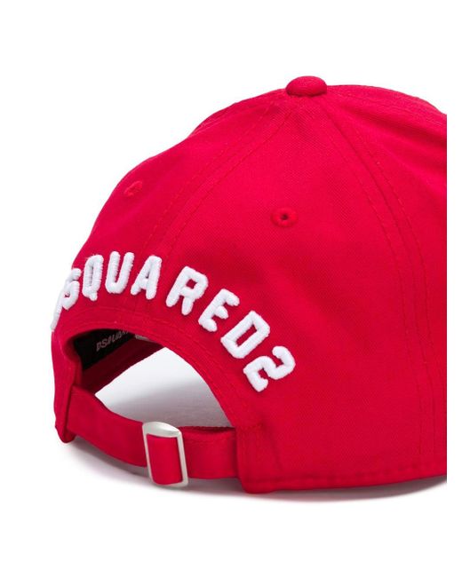 DSquared² Cotton Icon Cap Red for Men 