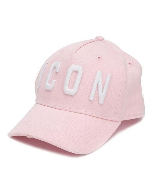 DSquared² Cotton Icon Cap Pink for Men 