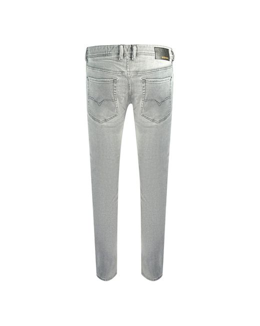 DIESEL Sleenker-x 0095e Grey Jeans in Gray for Men | Lyst