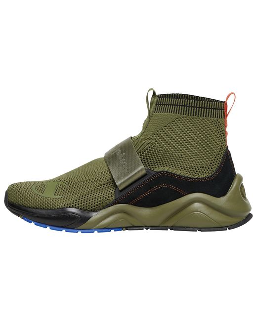 Champion Rubber Rally Lockdown Basketball Shoes in Olive