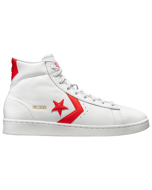 Converse Pro Leather Mid - Basketball Shoes in White/University Red ...