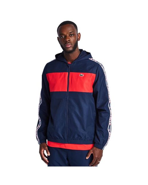 Lacoste Blue Diamond Weave Colorblock Track Tops for men