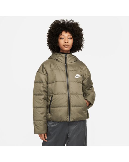 Nike Synthetic Classic Puffer Jacket in Olive/Black (Green) - Lyst