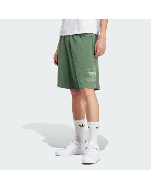 Trefoil Pantalones cortos Adidas de hombre de color Green