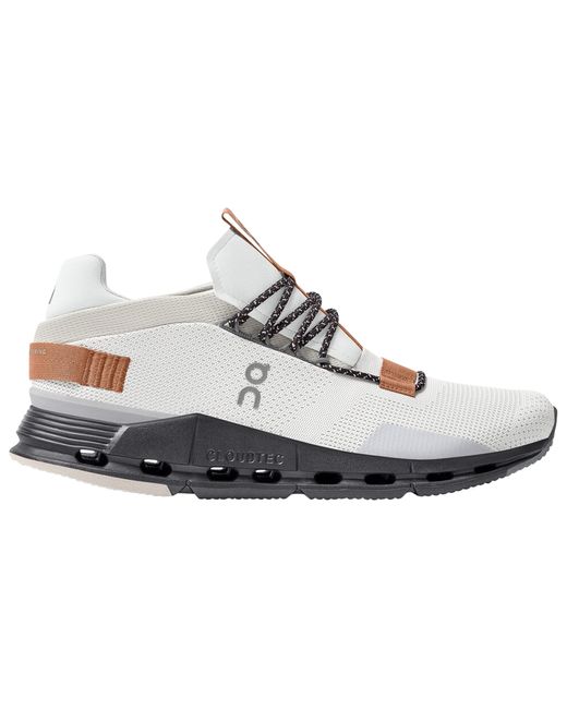 on cloudnova sneaker in white tan