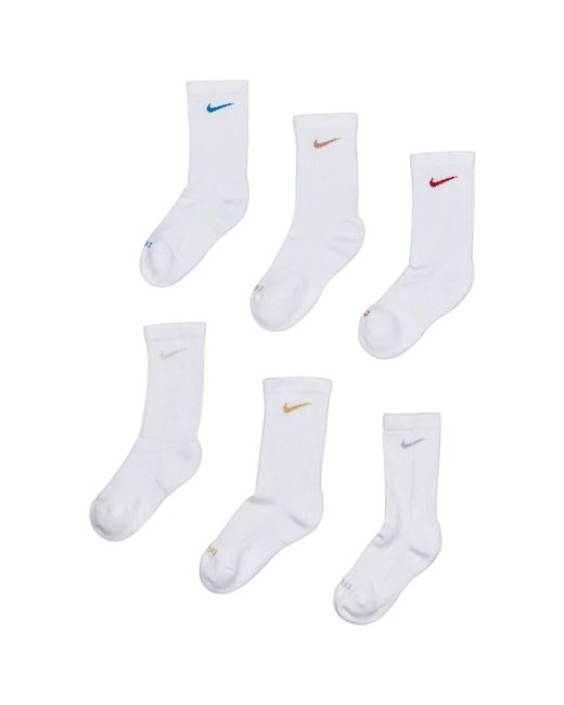 nike 6 pack socks white