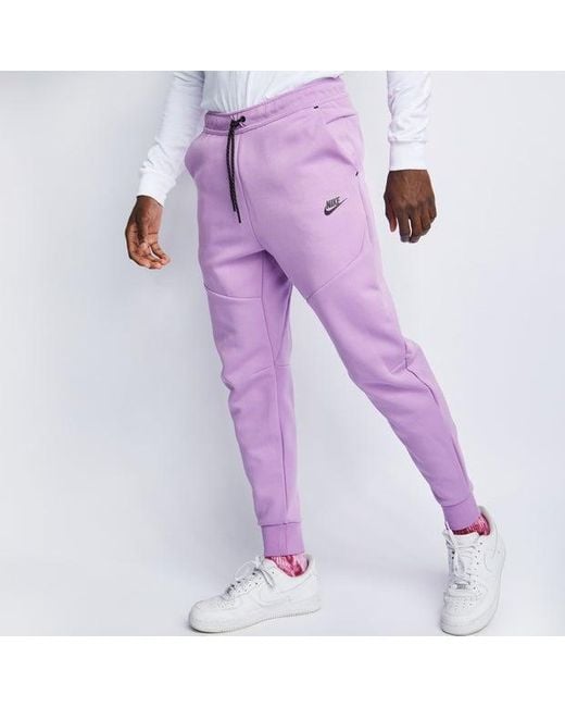 Nike Tech Fleece Broeken in het Purple voor heren