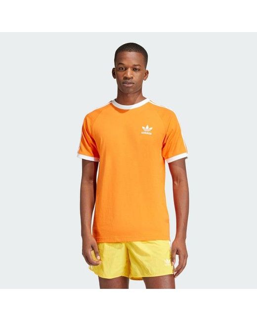Adidas Adicolor Classics 3-stripes T-shirts in het Orange voor heren