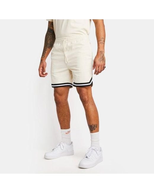 LCKR White Excell Corduroy Shorts for men