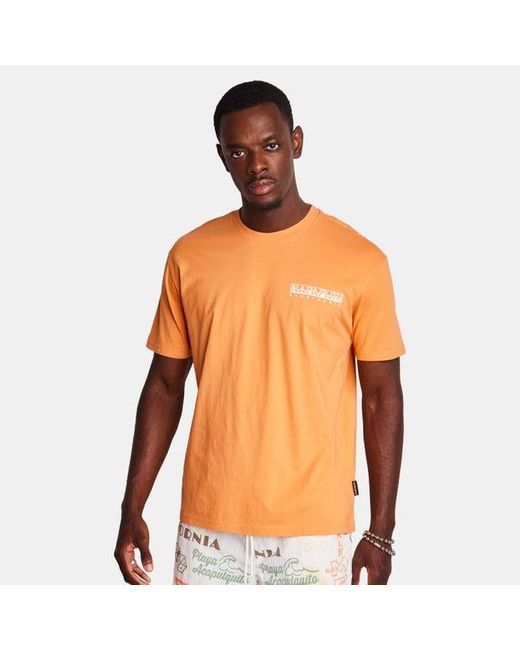 Napapijri Orange Theo T-shirts for men