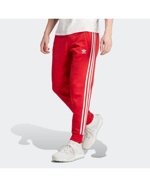 adidas Adicolor Classics 3-stripes Broeken in het Rood voor heren | Lyst NL