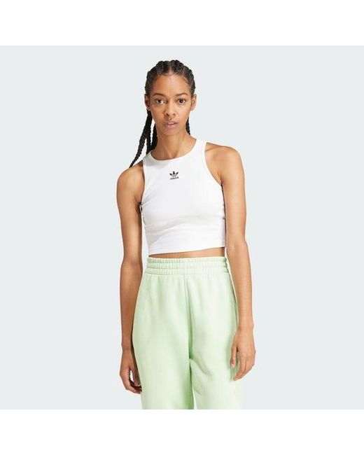 Adidas Adicolor Essentials Rib Tank T-shirts in het Green
