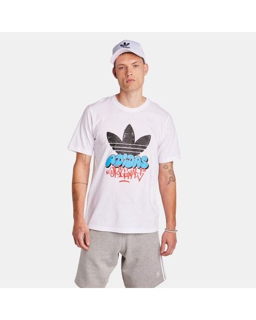 Adidas White Graphic T-shirts for men