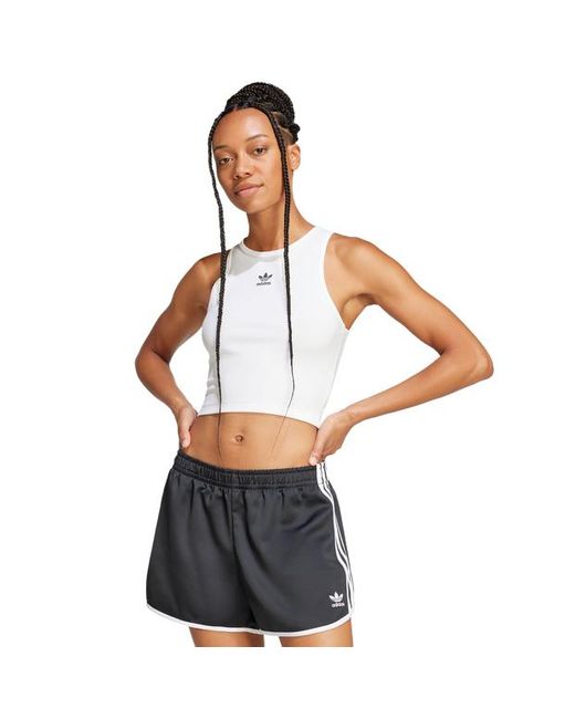 Adidas White Essentials Ribbed Tank Top T-Shirts