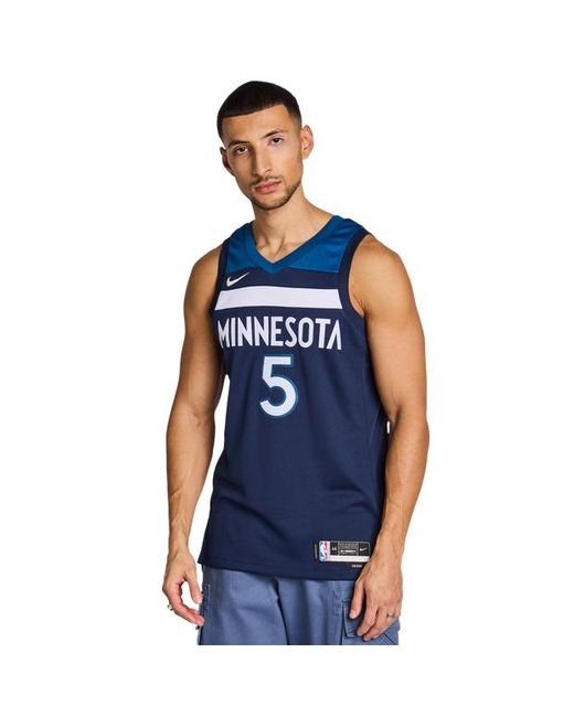 Nike Blue Minnesota Timberwolves Diamond Icon Edition Dri-fit Nba Swingman Jersey for men