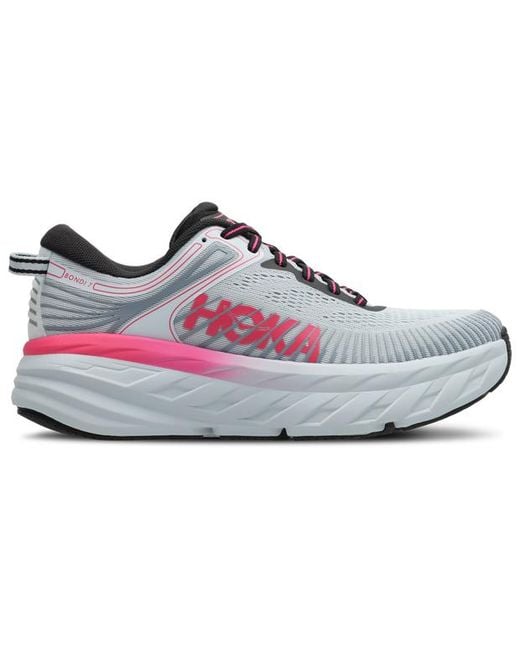 Hoka One One Gray Bondi 7 Sneakers