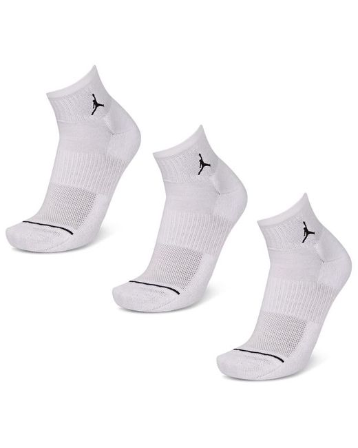 Nike White Everyday Cushioned Ankle 3 Pack Socks