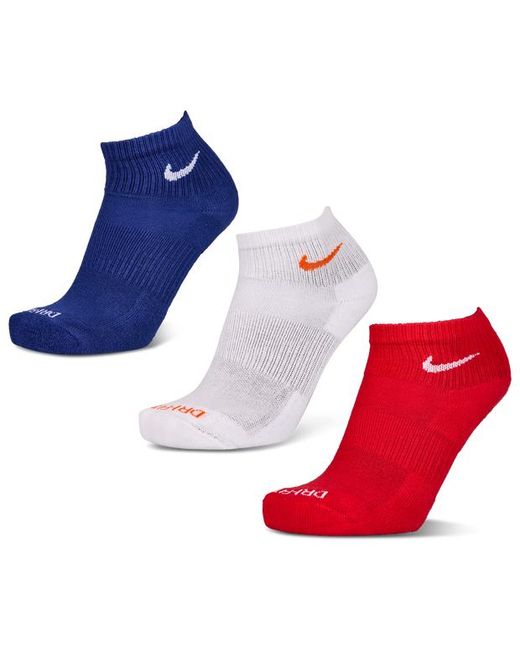 Nike Blue Everyday Cushioned Ankle 3 Pack Socks