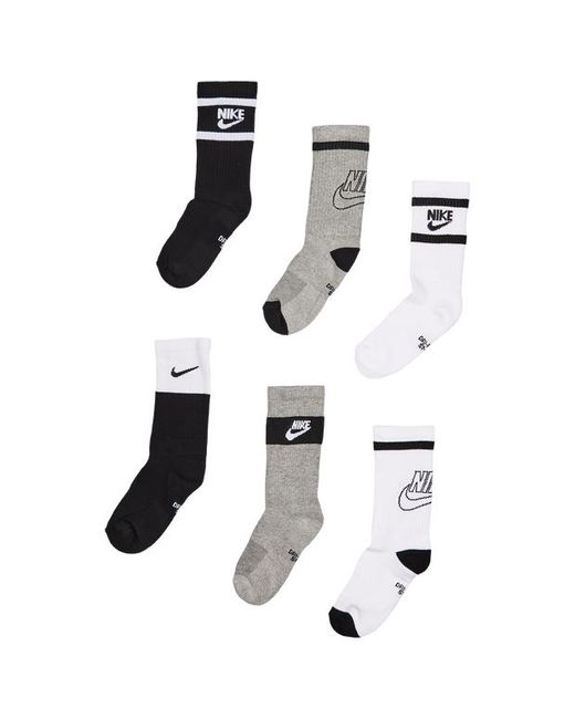 Nike Black Everyday Cushioned Crew 6 Pack Socks