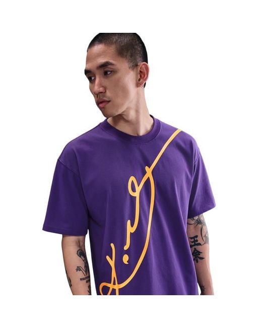 Maglietta Nike Viola Uomo Nike Dri-FIT Pro Logo Maglietta Bold Berry