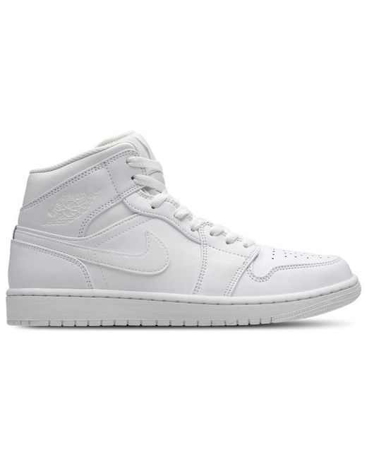 Nike White Aj1 Mid Sneakers for men