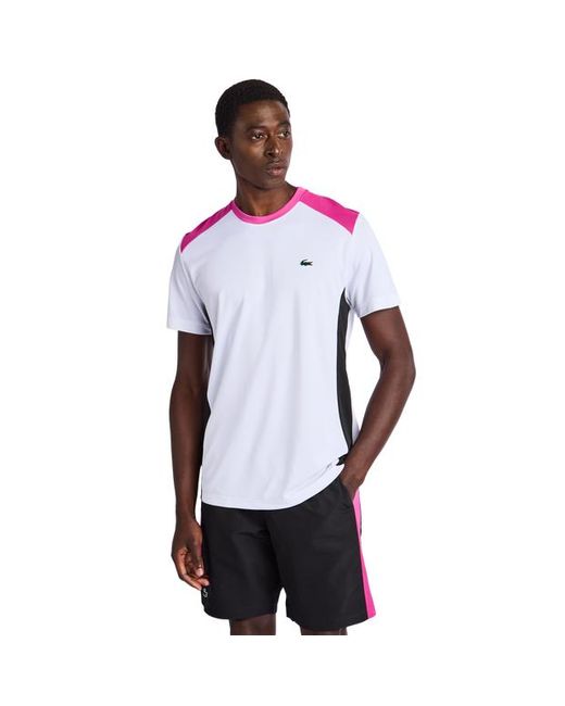 Lacoste Purple Small Croc T-Shirts for men