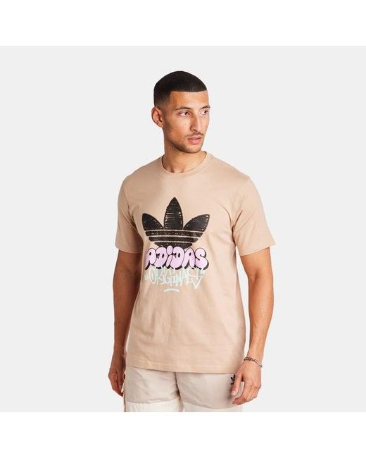 Adidas Pink Graphic T-shirts for men